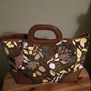 Botanic print handbag